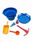 7in1 Sand Toys Falteimer Set, Farbe: Blau