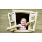 Exit Toys Holzspielhaus Crooky 150 - Graubeige