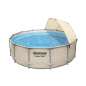 Power Steel Pool with Canopy 396x107cm