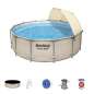 Power Steel Pool with Canopy 396x107cm