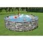 POWER STEEL RECTANGULAR FRAME POOL 488X244X122CM