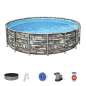 POWER STEEL RECTANGULAR FRAME POOL 488X244X122CM