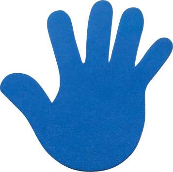 Bodenmarkierung Hand