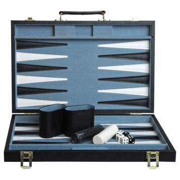 Backgammon Koffer schwarz