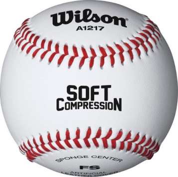 Baseball-Ball Soft Compression 9 Inch - Weiss