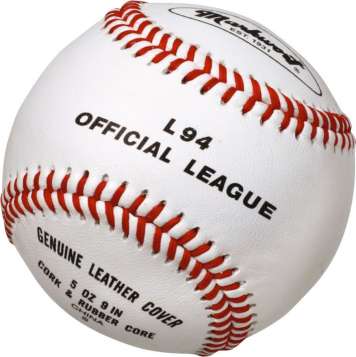Baseball-Ball Official League 9 Inch - Weiss