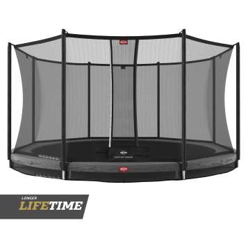 BERG Favorit Trampolin InGround 380 cm Grau + Sicherheitsnetz Comfort